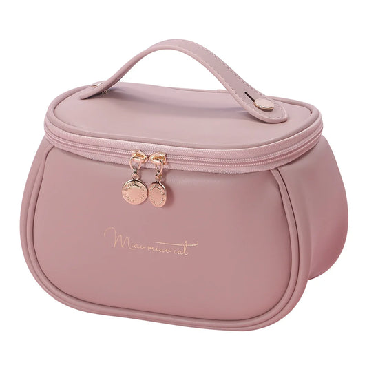 Sac de Maquillage PU Étanche Femme – Grande Capacité Voyage