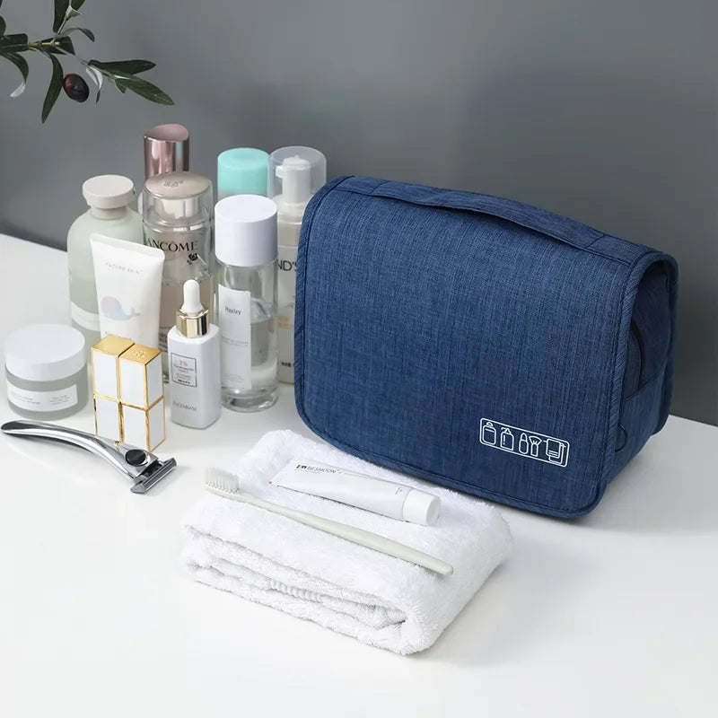 Sac de toilette suspendu en Oxford – Grande capacité et design imperméable