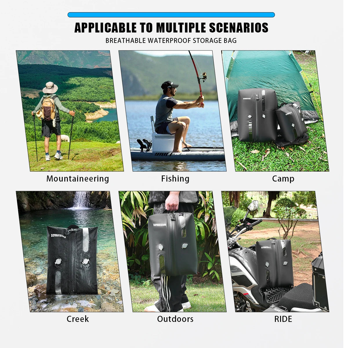 Sacs de compression étanches en polyester et TPU pour rangement et voyage