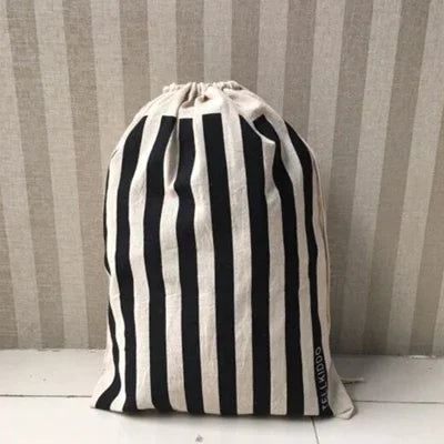 Sac à linge en coton et lin à cordon imprimé