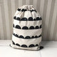Sac à linge en coton et lin à cordon imprimé