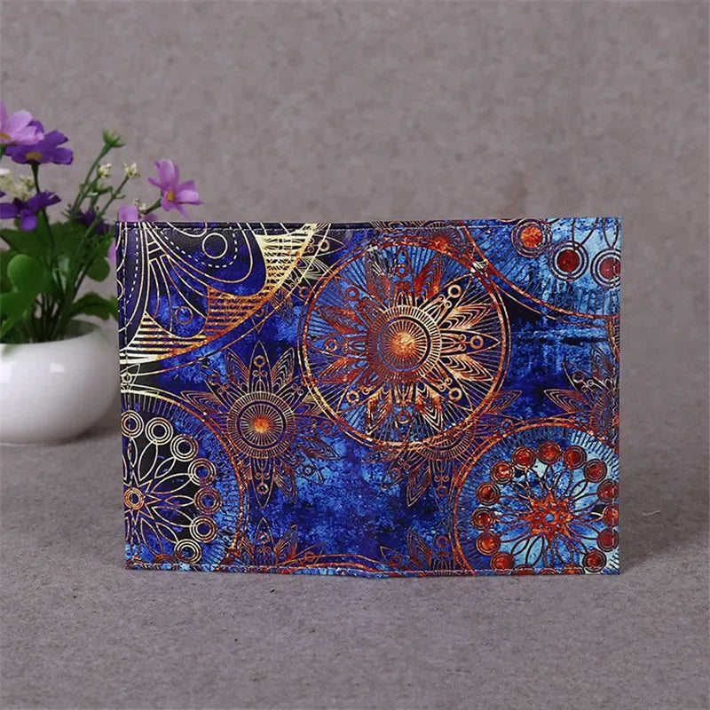 Porte-Passeport en Cuir PU Léger Motif Art