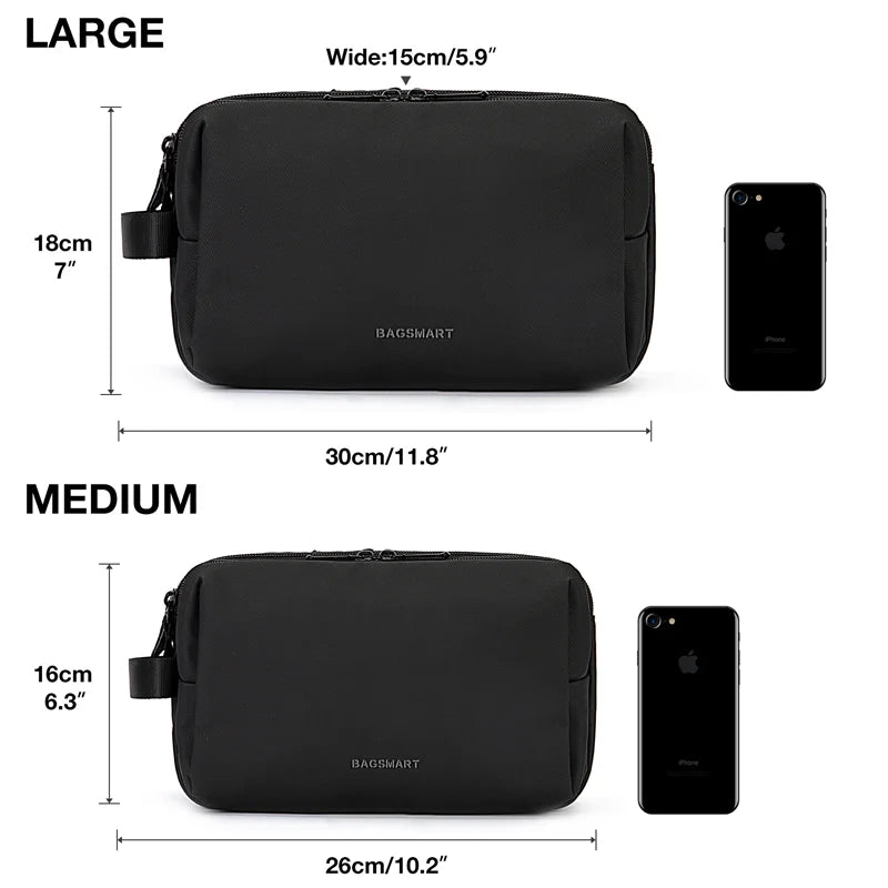 Trousse de toilette en polyester imperméable grande capacité