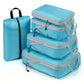 Set de cubes de rangement compressibles en nylon étanche pour valise