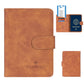 Porte-passeport PU avec fermeture et bloquage RFID