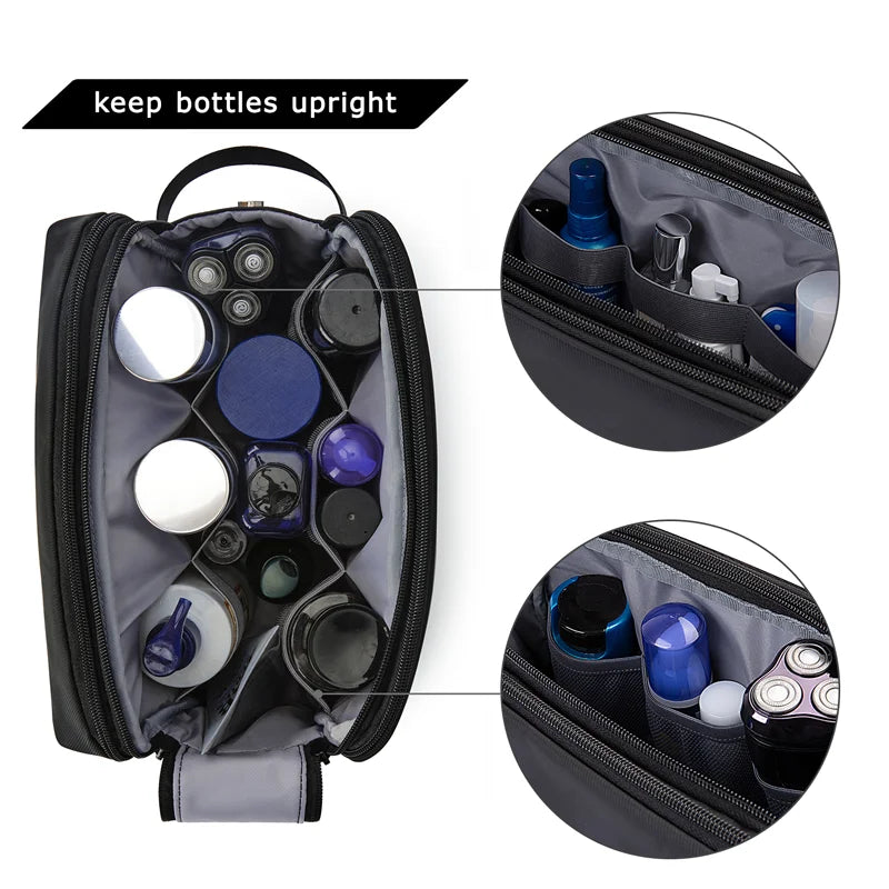 Trousse de toilette en polyester imperméable grande capacité