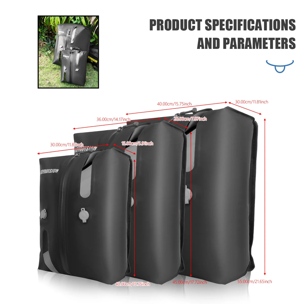Sacs de compression étanches en polyester et TPU pour rangement et voyage