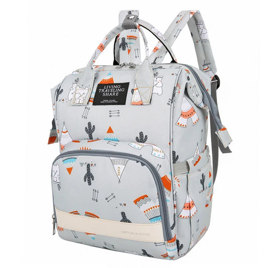 Sac à langer multifonction gris – Design stylé et grande capacité