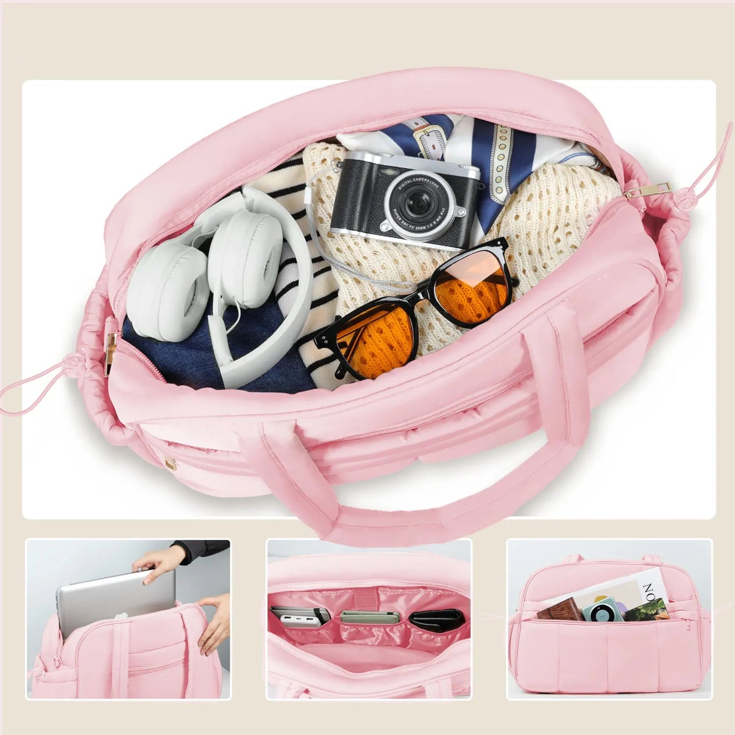 Sac de Voyage Cabine Femme Compartiment PC & Poches Multiples