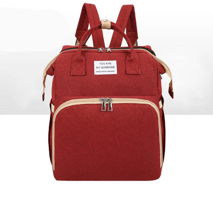 Sac à Langer Multifonction avec Lit Pliant Intégré – Nylon Résistant & Grande Capacité