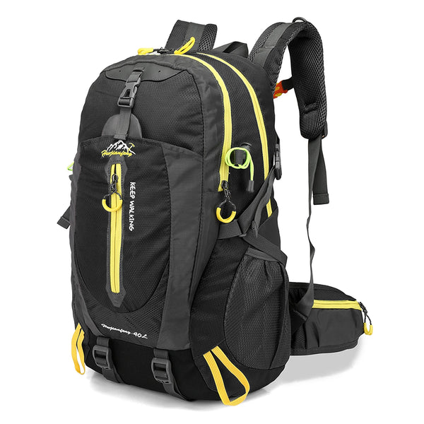 Sac à Dos de Randonnée 40L Étanche, coloris noir
