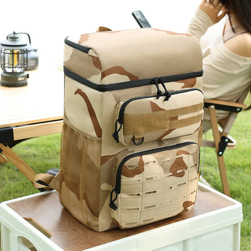 Sac à dos isotherme camouflage 23L – Étanche & résistant pour pique-nique