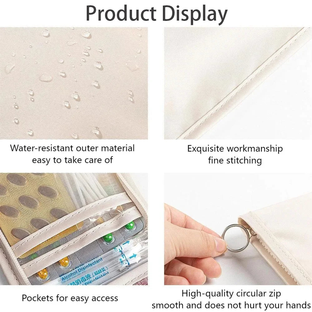 Pochette Médicale de Voyage Compacte – Organisateur Multi-Usages