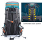 Sac de Randonnée 65L Étanche avec Système d’Hydratation