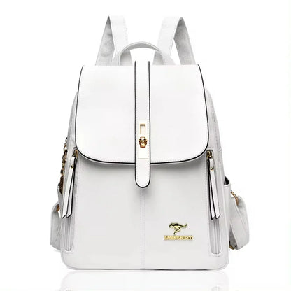 Sac à dos femme grande capacité en cuir microfibre