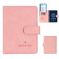 Porte-passeport PU avec fermeture et bloquage RFID