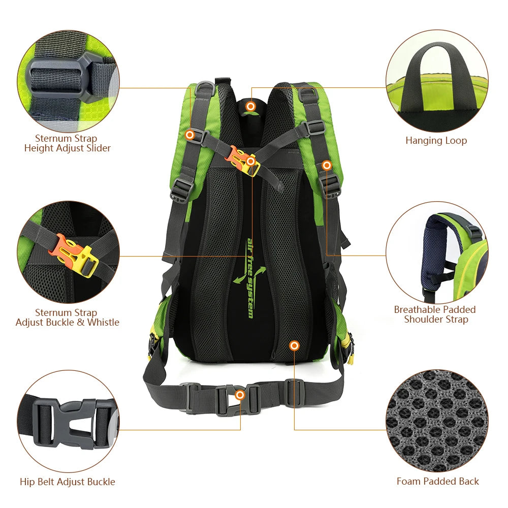 Sac à Dos de Randonnée 40L Étanche – Trekking et Voyage