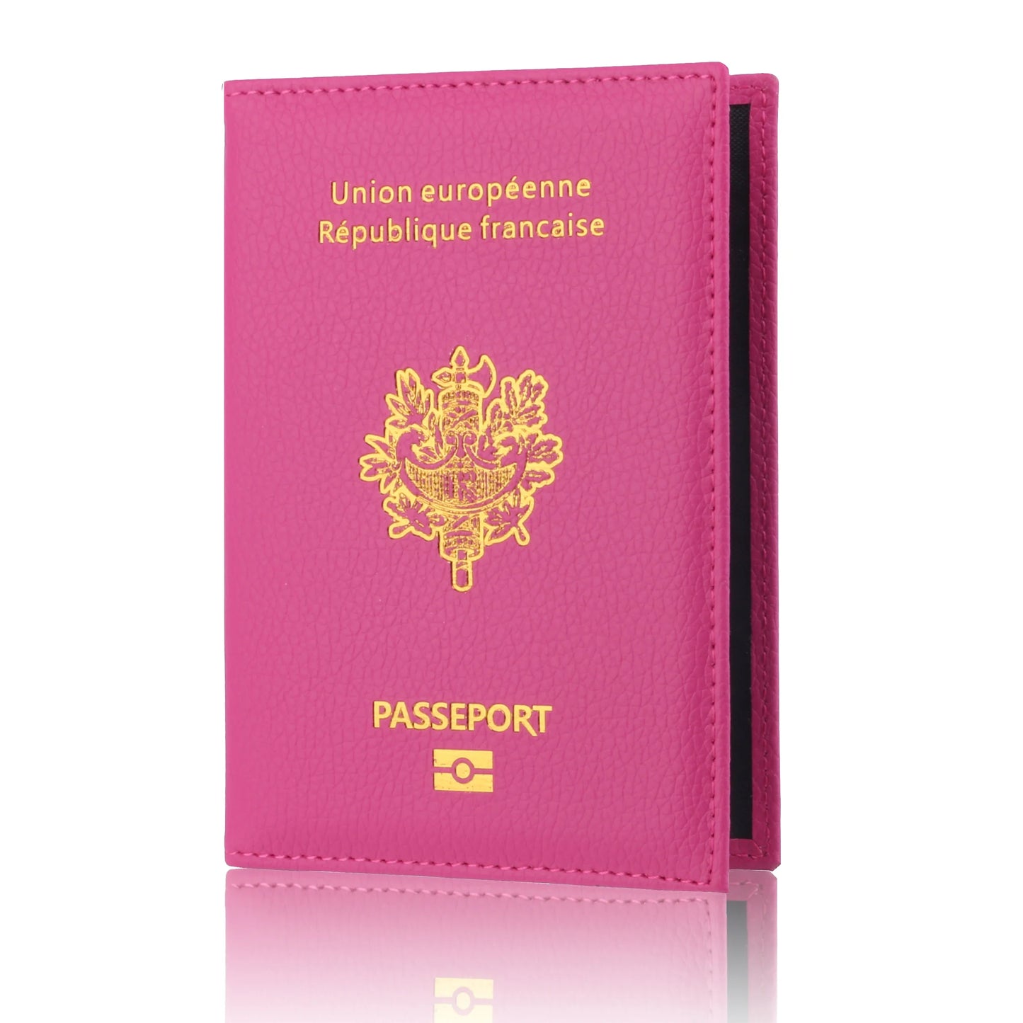 Porte-Passeport Français en Cuir PU Haute Qualité