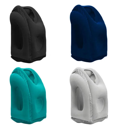 Coussin de voyage gonflable avec support menton