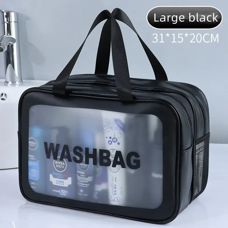 Sac de toilette transparent double compartiment – Voyage & Fitness