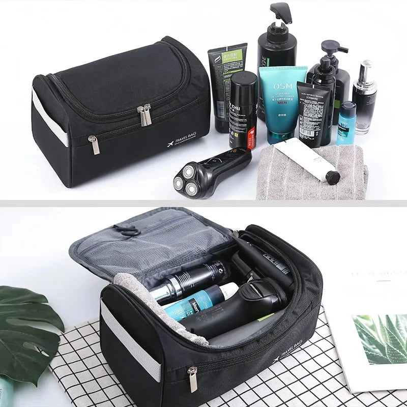 Trousse de toilette suspendue en toile imperméable avec crochet