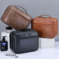 Trousse de toilette suspendue en cuir PU imperméable