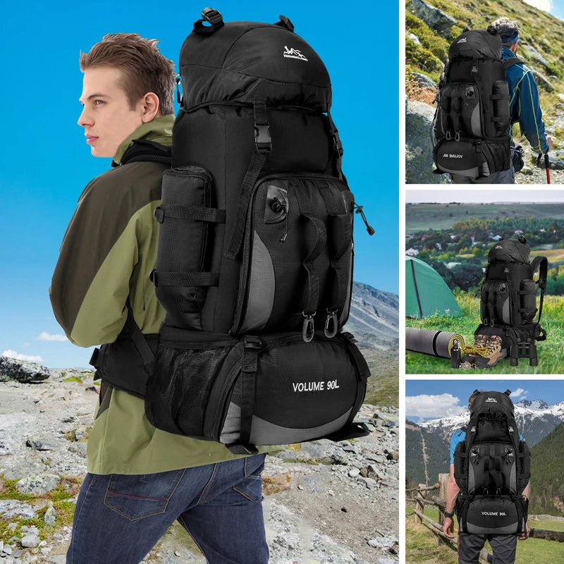 Sac à dos de randonnée imperméable 90L trekking et camping