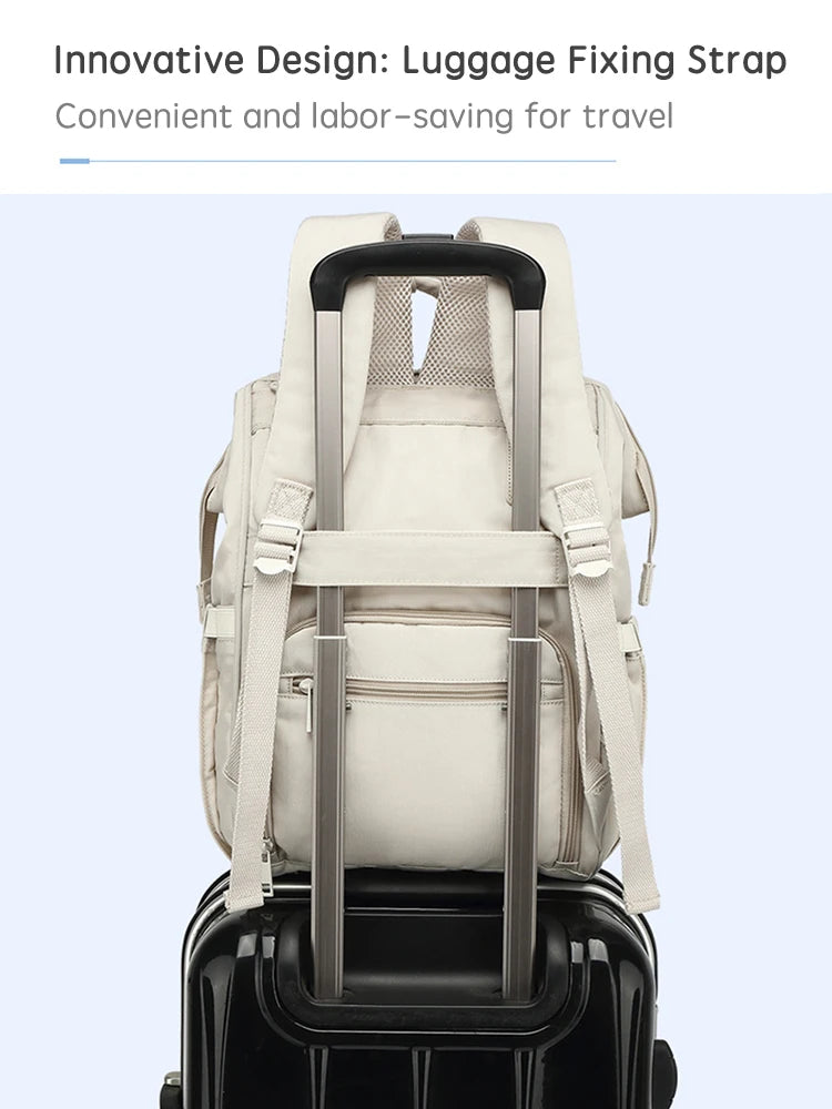 Sac à dos à langer multifonction étanche avec interface USB