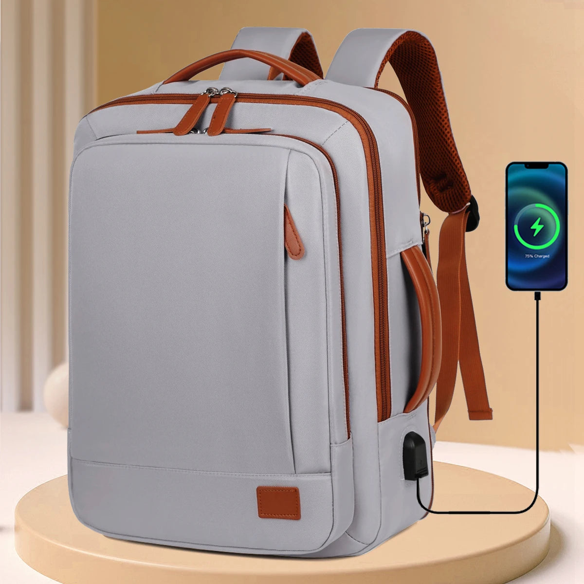 Sac à Dos Unisexe Extensible avec Port USB – Business & Voyages