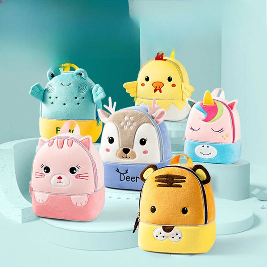Sac à dos enfant animaux en peluche maternelle