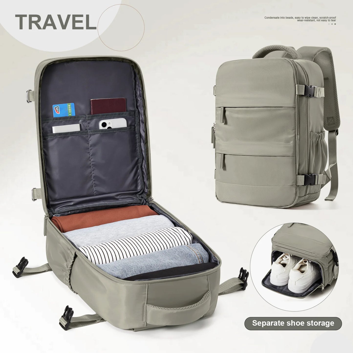 Sac Cabine avec Compartiment Chaussures 40x20x25cm