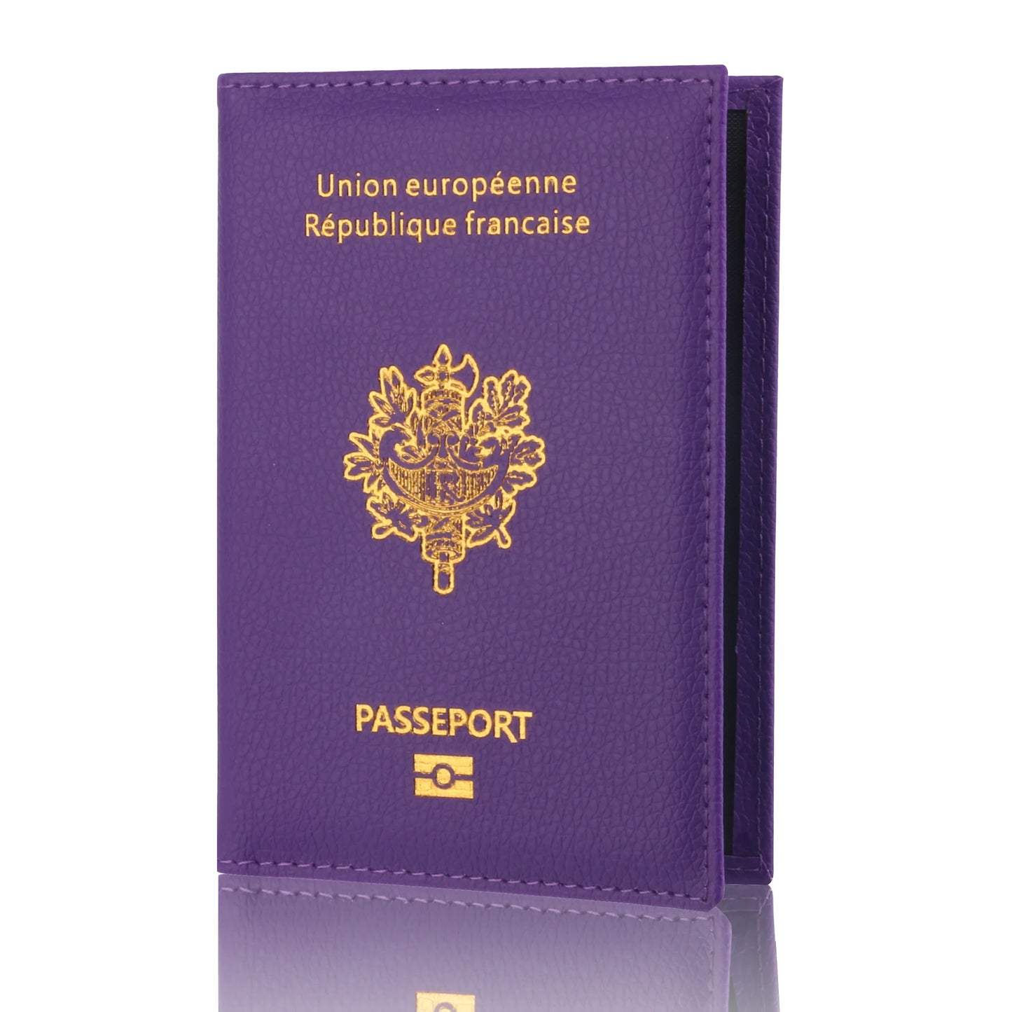 Porte-Passeport Français en Cuir PU Haute Qualité