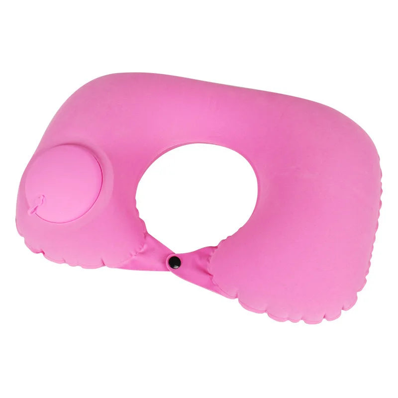 Coussin de voyage gonflable en U ultra léger et portable avec support cervical