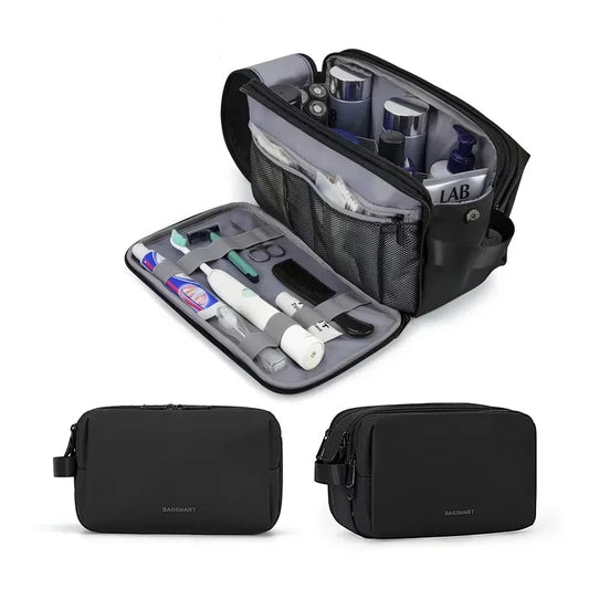 Trousse de toilette en polyester imperméable grande capacité