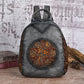 Sac à dos vintage en cuir PU embossé