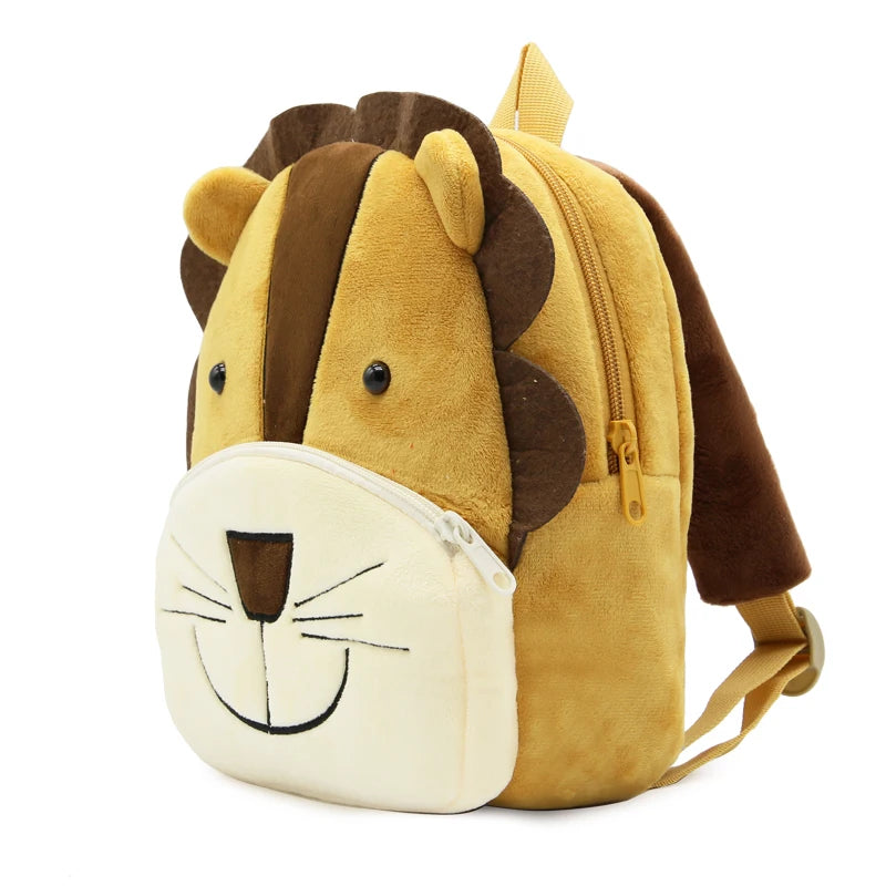 Sac à dos enfant lion en peluche maternelle