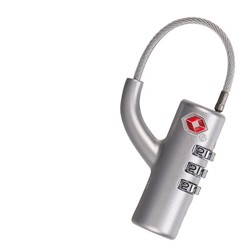 Cadenas TSA à câble acier 3 chiffres – Voyage compact et sécurisé
