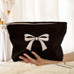 Trousse de toilette enfant motifs cœurs en velours côtelé