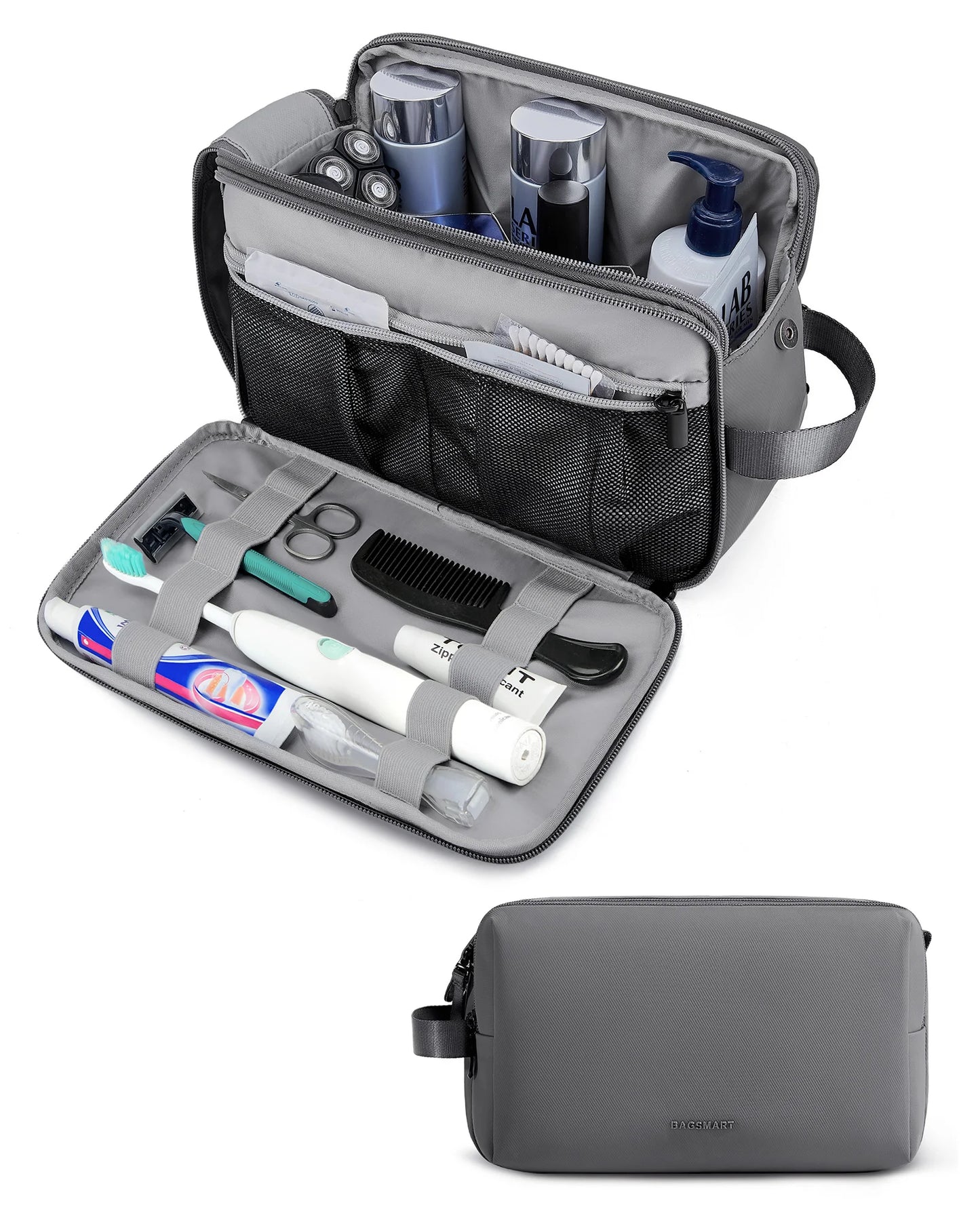 Trousse de toilette en polyester imperméable grande capacité