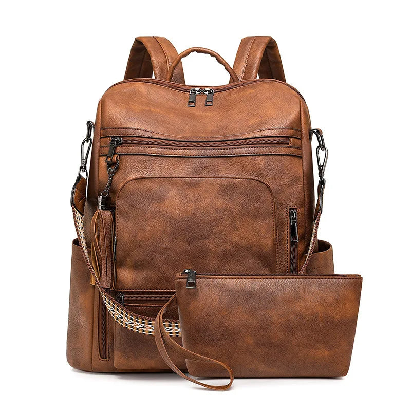 Sac à dos business rétro en cuir PU