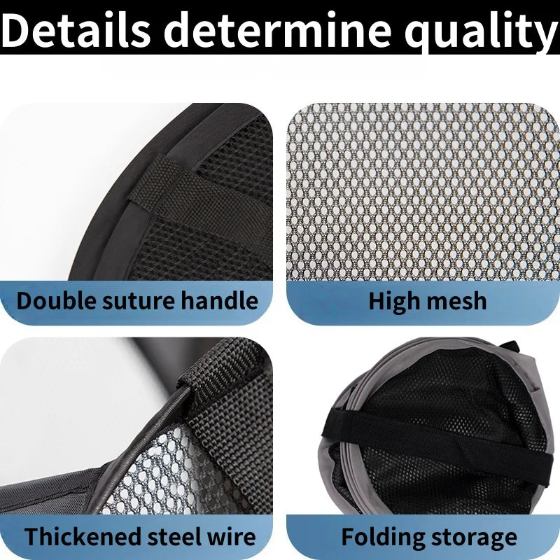 Panier à Linge Pliable en Maille Respirante - Grande Capacité