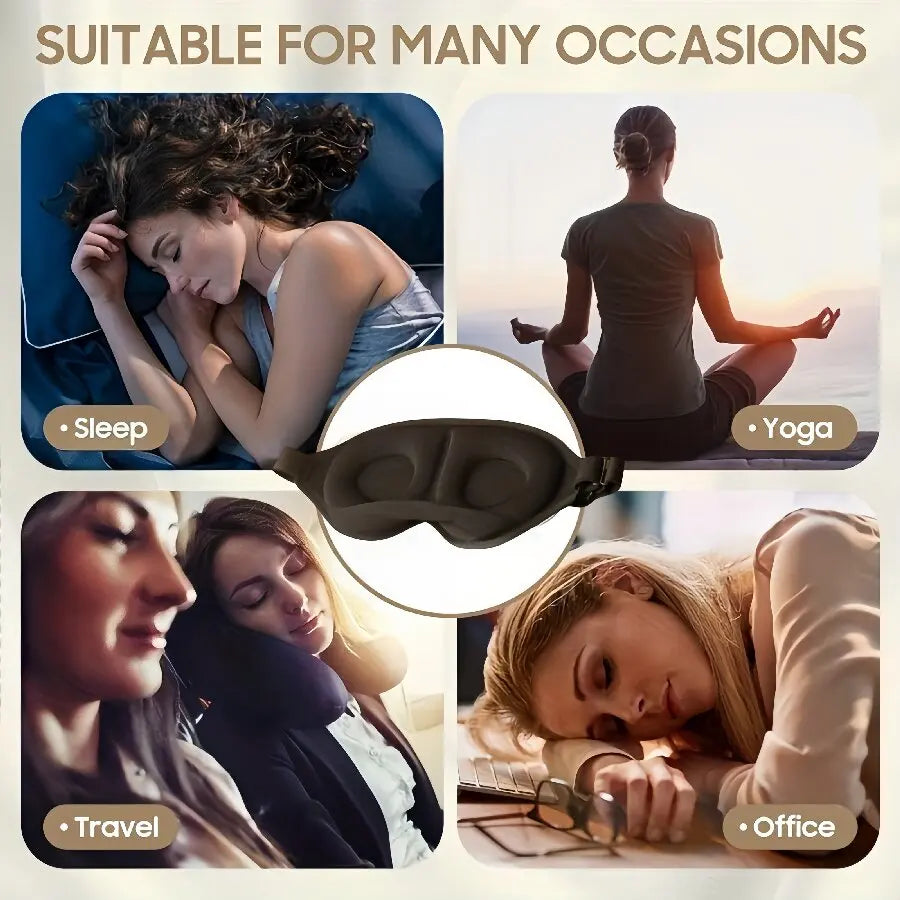 Masque de sommeil 3D ergonomique en mousse respirante