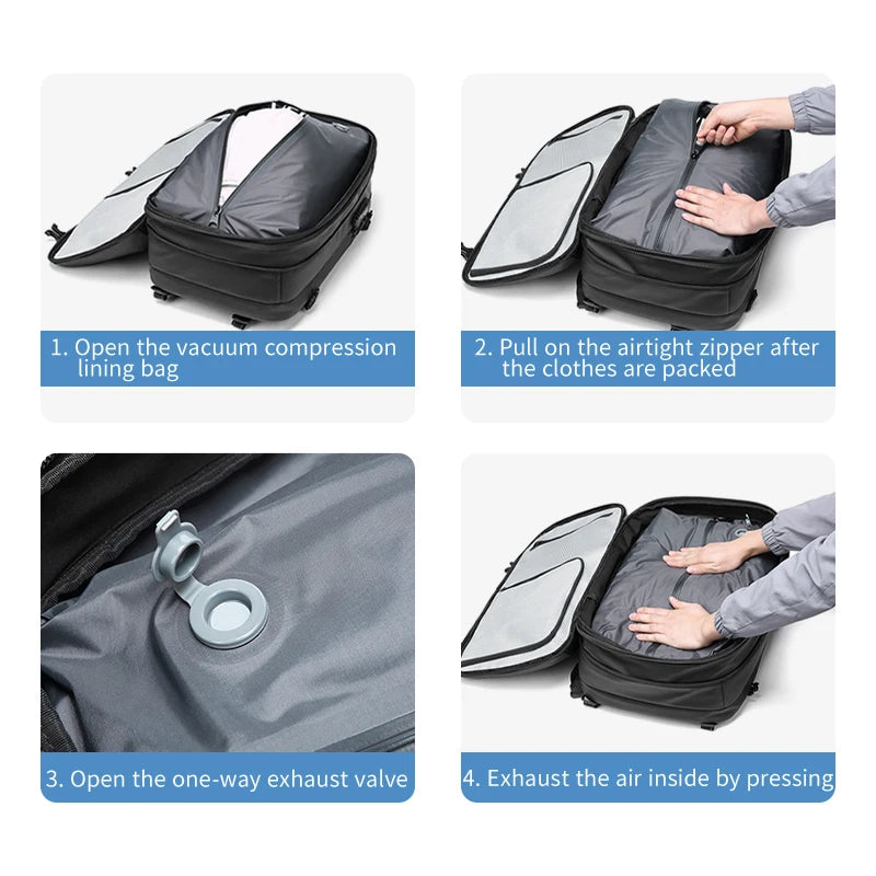 Sac à Dos de Voyage Compression XXL 17’’ – Oxford Imperméable
