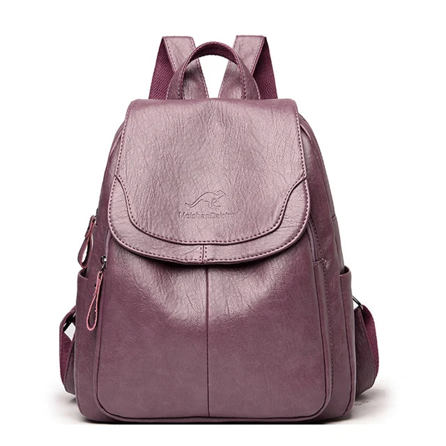 Sac à dos femme grande capacité en cuir PU