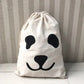 Sac à linge en coton et lin à cordon imprimé