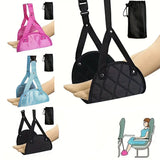 Repose-Pieds Suspendu Ajustable de Voyage, coloris noir