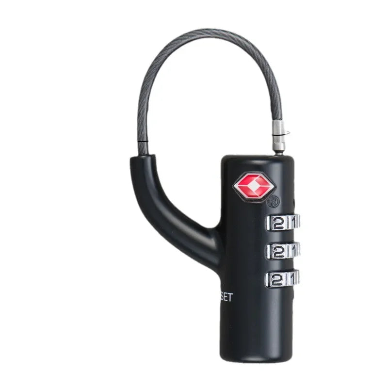 Cadenas TSA à câble acier 3 chiffres – Voyage compact et sécurisé