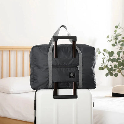 Sac de Voyage Pliable Nylon Grande Capacité, coloris bleu