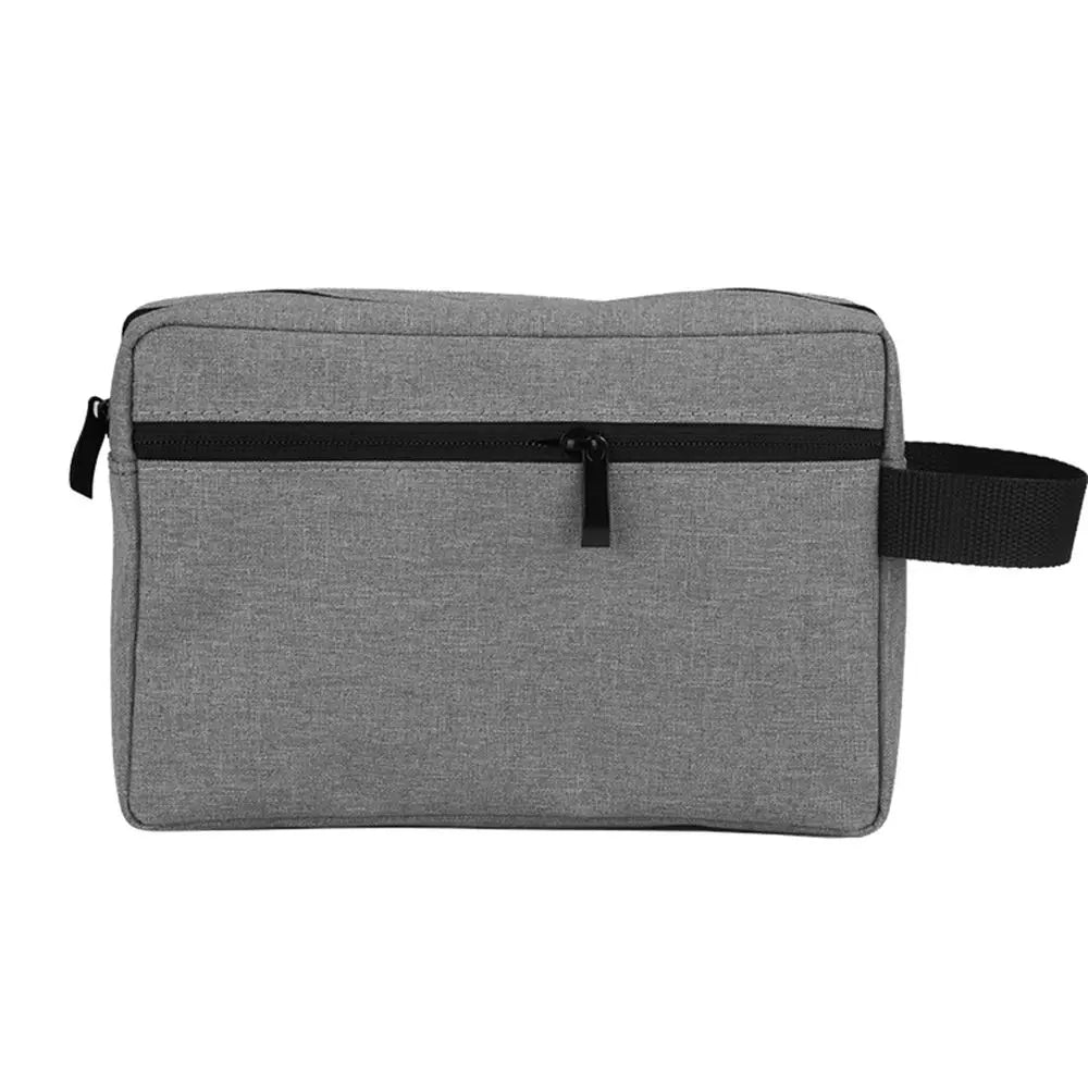 Trousse de Toilette Voyage Canvas 22 cm – Étanche & Poche Frontale