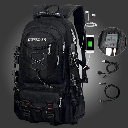 Sac à dos multifonction nylon imperméable avec compartiment chaussures et port USB